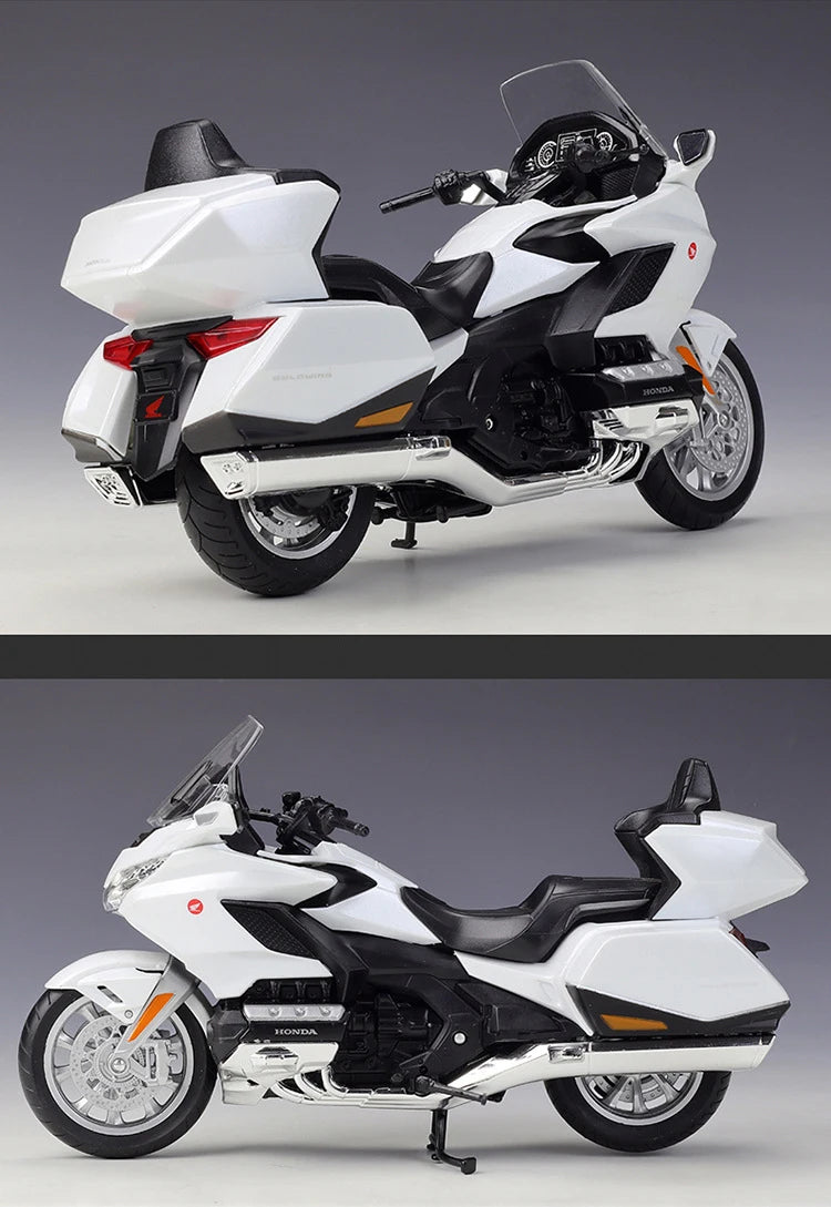 WELLY 1:12 Honda Gold Wing Die Cast Motorcycle Model Toy Vehicle Collection Autobike Shork-Absorber Off Road Autocycle Toys Car