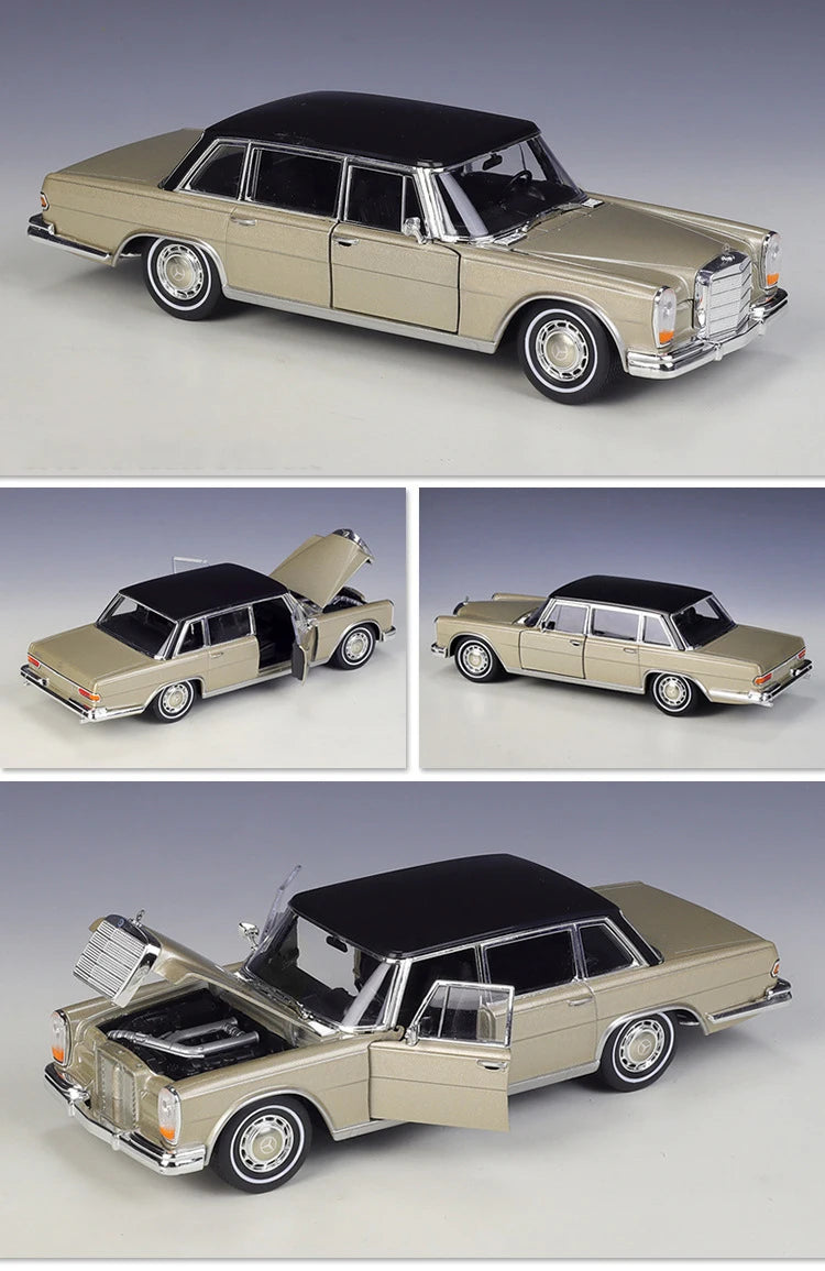 WELLY 1:24 Mercedes Benz 600 Alloy Car Diecasts & Toy Vehicles Car Model Miniature Scale Model Car Toy For Children