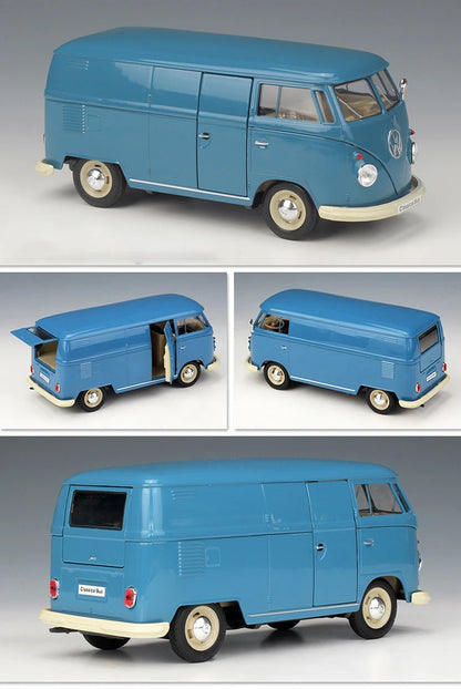 WELLY 1:24 Volkswagen VW T2 T1 Bus Alloy Diecast Vehicle Model