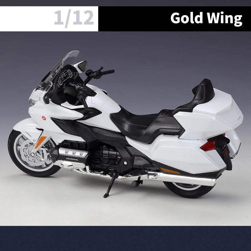 WELLY 1:12 Honda Gold Wing Die Cast Motorcycle Model Toy Vehicle Collection Autobike Shork-Absorber Off Road Autocycle Toys Car