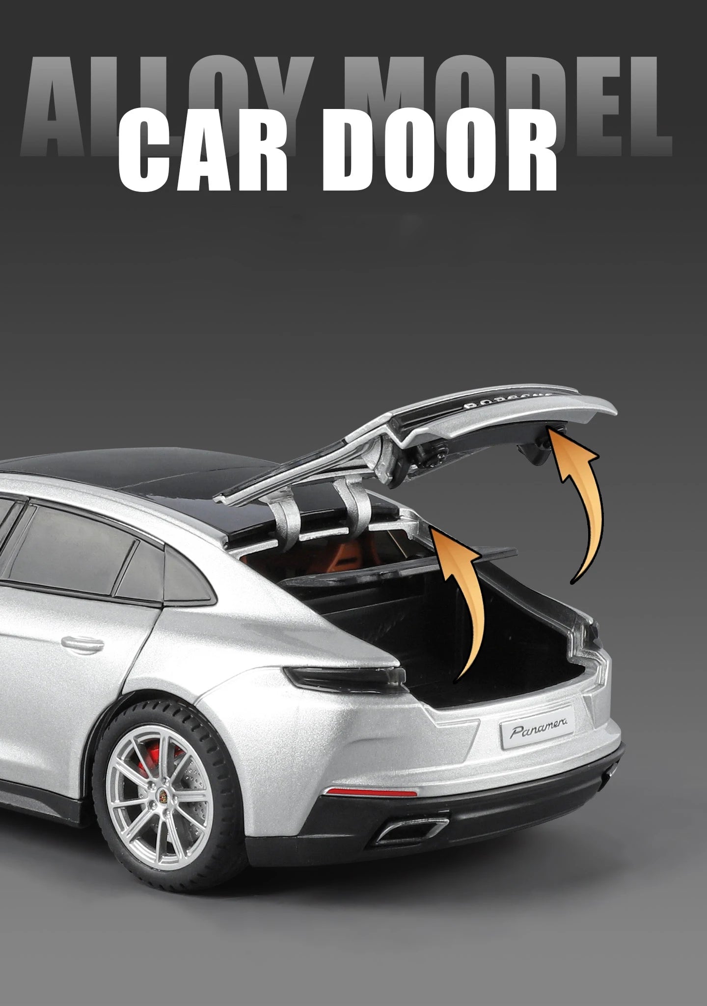 Porsche Panamera Diecast Alloy Model Car with Sound, Light &amp; Pull-Back Action
