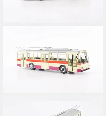 SKODA-14TR Dual-axle Trolleybus Vintage-style Bus 103663 Collectible Static Model