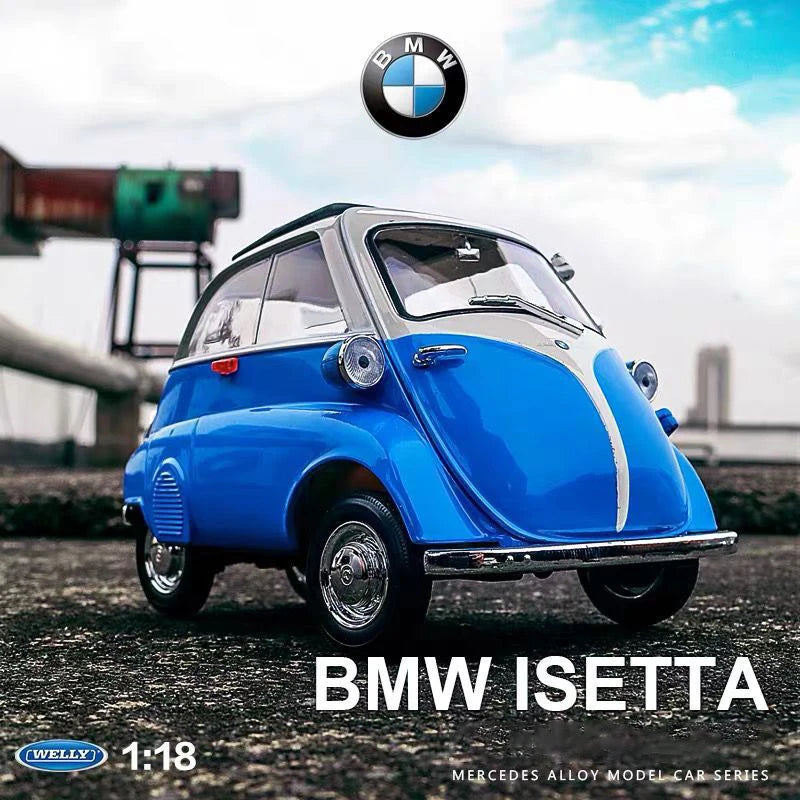 WELLY 1:18 BMW Isetta Alloy Car Diecasts & Toy Vehicles Car Model Miniature Scale Model Car For Children