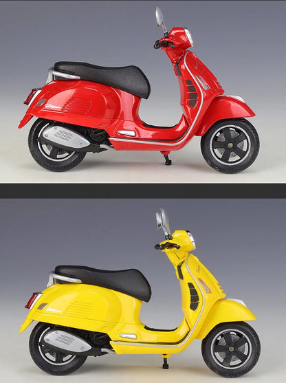 WELLY 1/12 Vespa GTS Super 2020 Die Cast Motorcycle Model Toy Vehicle Collection Autobike Off Road Autocycle Toys Car