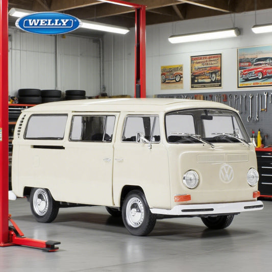 WELLY 1:24 Volkswagen VW T2 T1 Bus Alloy Diecast Vehicle Model