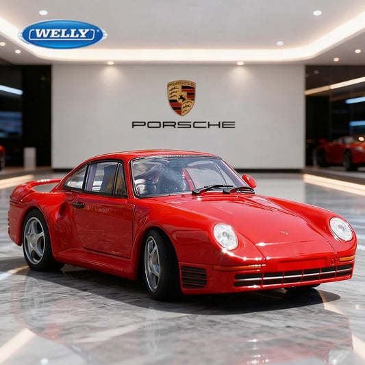 WELLY 1:24 Porsche 959 Supercar Alloy Car Diecasts & Toy Vehicles Car Model Miniature Scale Model Car Toy For Children