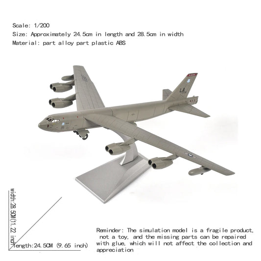 JASON TUTU 1/200 Scale Alloy Model Diecast Aircraft Model B52 Bomber Military Fighter B-52 Drop Shipping