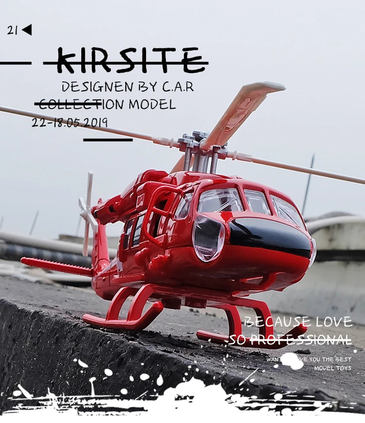 Sikorsky  UH-60 Black Hawk Helicopter Diecast Collectible Model Sound & Light Effects