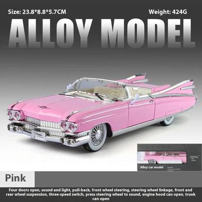 1:24 Retro Luxury Convertible Sports Car Diecast Model