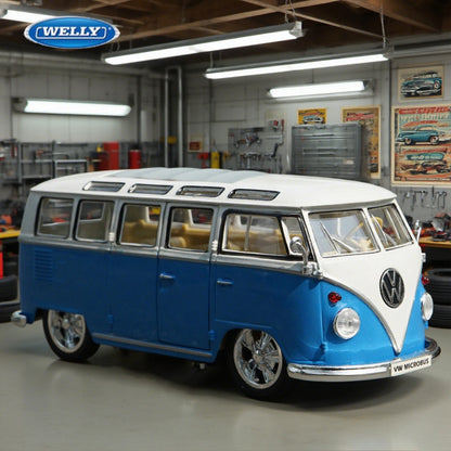WELLY 1:24 Volkswagen VW T1 Bus Diecast Model Car