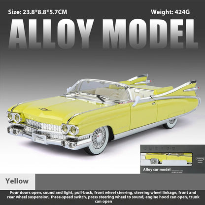 1:24 Retro Luxury Convertible Sports Car Diecast Model