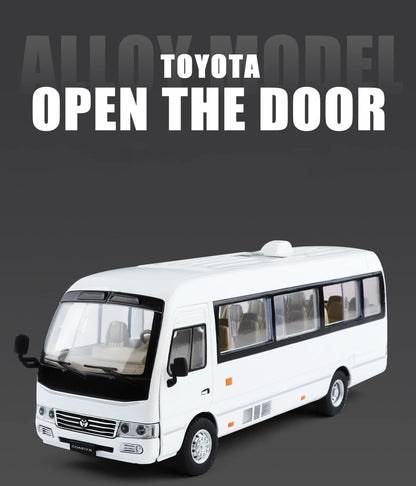 Toyota Coaster Mini Bus Diecast Model Vehicle - Sound & Light Efects