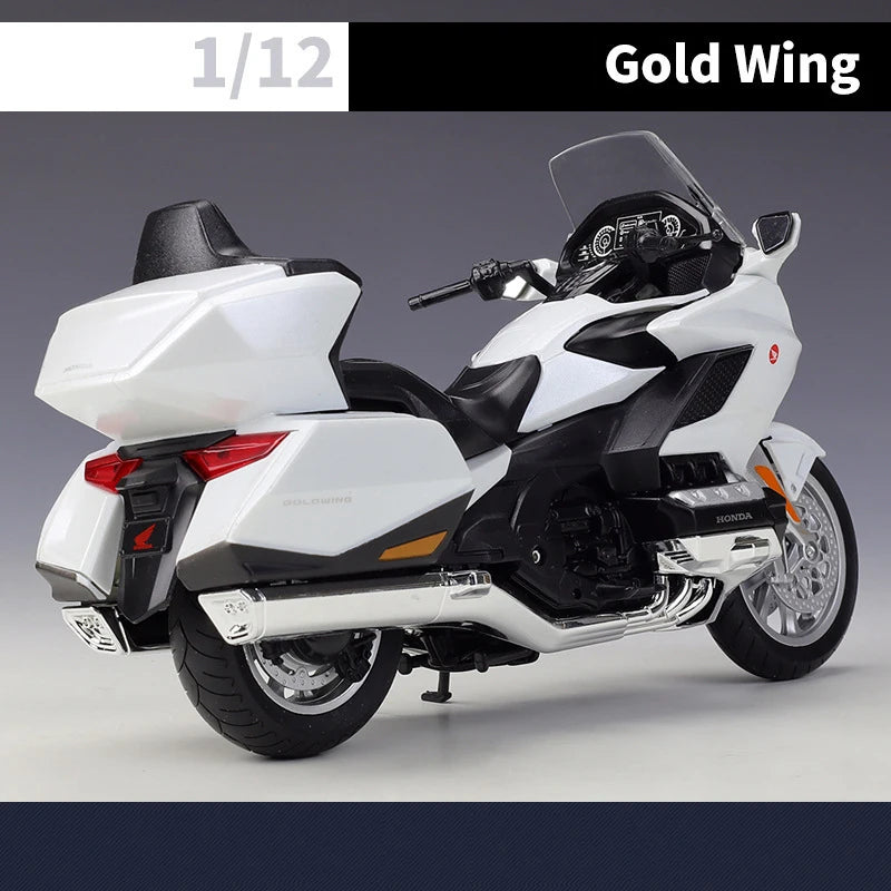 WELLY 1:12 Honda Gold Wing Die Cast Motorcycle Model Toy Vehicle Collection Autobike Shork-Absorber Off Road Autocycle Toys Car