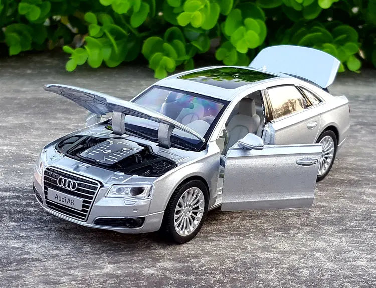 Audi A8 Luxury Sedan Diecast Model Car with Sound & Light – 1:32 Scale
