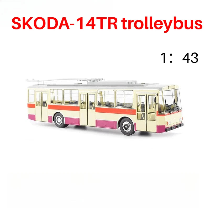 SKODA-14TR Dual-axle Trolleybus Vintage-style Bus 103663 Collectible Static Model