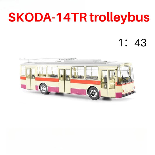 SKODA-14TR Dual-axle Trolleybus Vintage-style Bus 103663 Collectible Static Model