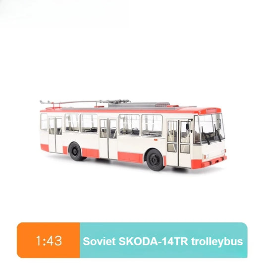 1:43 Škoda 14TR Czech Double-Axle Trolleybus Die-Cast Model