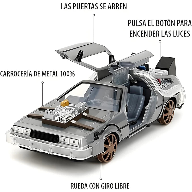 JADA 1:24 Back to the Future DeLorean DMC-12 Diecast Model Car