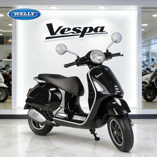 WELLY 1/12 Vespa GTS Super 2020 Die Cast Motorcycle Model Toy Vehicle Collection Autobike Off Road Autocycle Toys Car