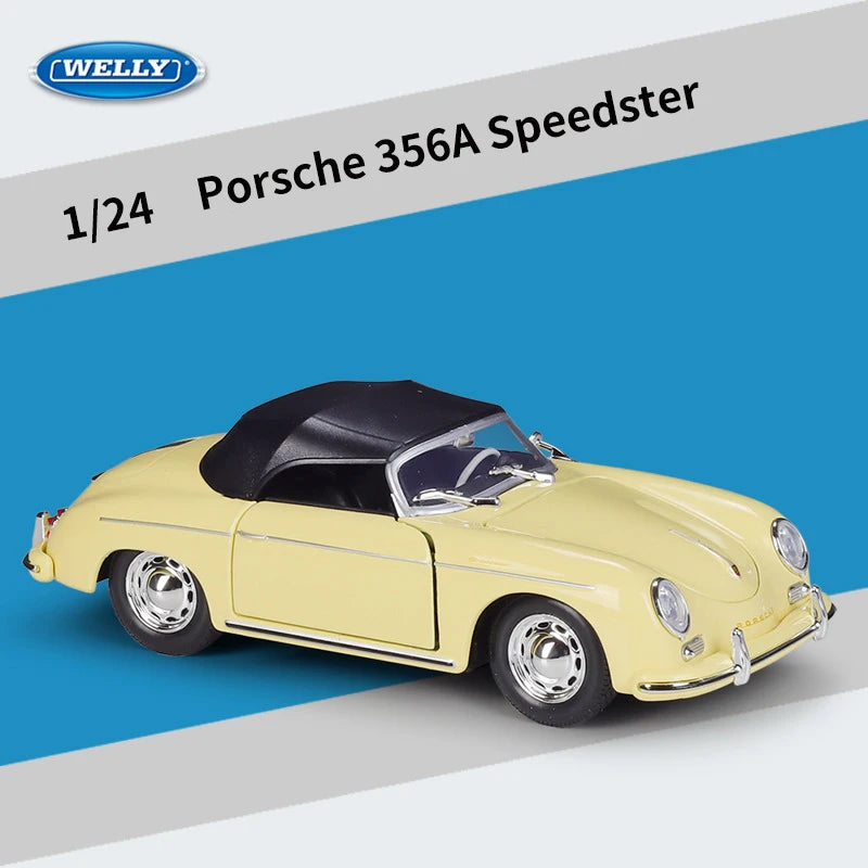 WELLY 1:24 Porsche 356A Speedster Alloy Car Model Diecasts & Toy Vehicles Collect Car Toy Boy Birthday gifts
