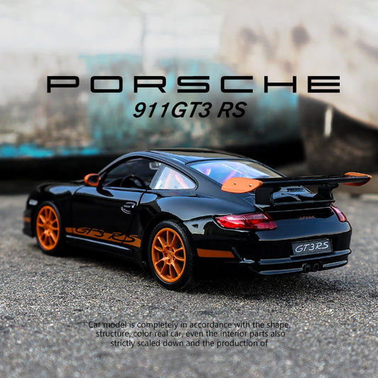 WELLY 1:24 Porsche 997 911 GT3 RS Alloy Car Diecasts & Toy Vehicles Car Model Miniature Scale Model Car Toy For Children