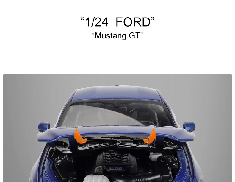WELLY 1:24 Ford Mustang GT 2015 Alloy Car Model Diecast Toy Vehicle High Simitation Cars Toys For Children Kids Gifts