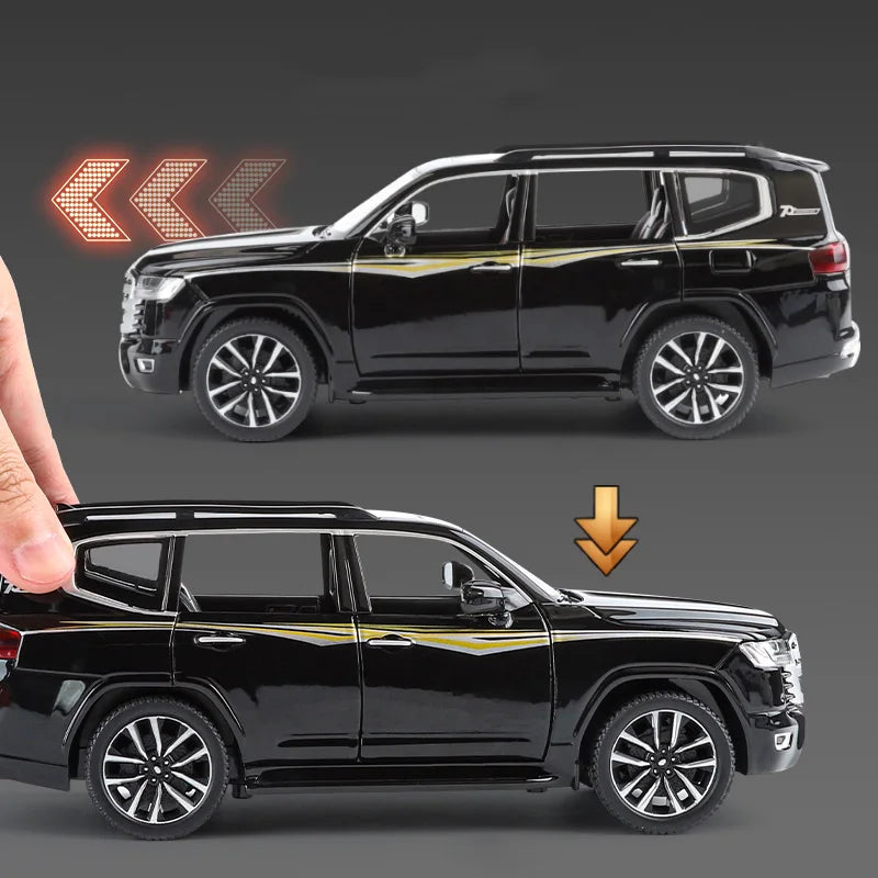 Toyota Land Cruiser LC300 Diecast Alloy SUV Model Car Pull Back Sound & Light