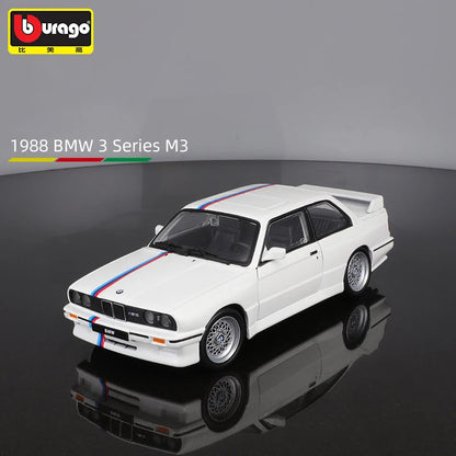 Bburago 1:24 BMW M3 E30 1988 Alloy Car Diecasts & Toy Vehicles Car Model Miniature Scale Model Car For Children