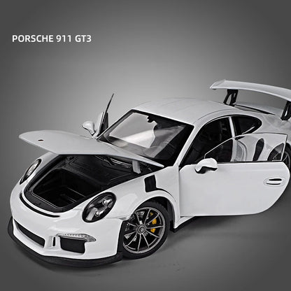 WELLY 1:24 Porsche 911 GT3 RS Blue Diecast Model Car