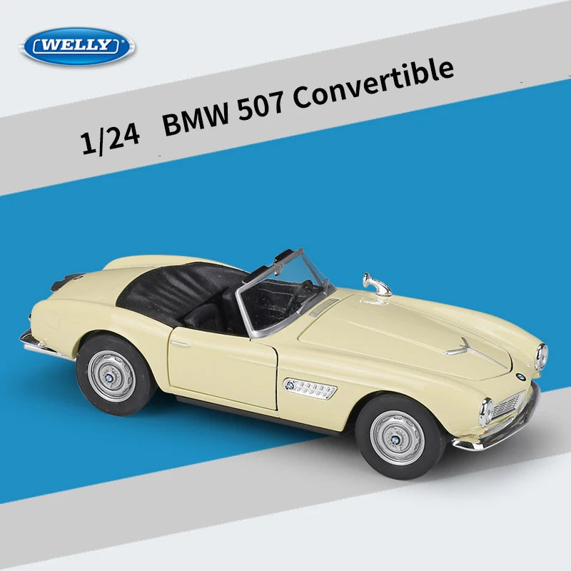 WELLY 1:24 BMW 507 Convertible BMW 507 Soft-Top 1956 Alloy Car Model Diecasts & Toy Vehicles Collect Car Toy Boy Birthday gifts