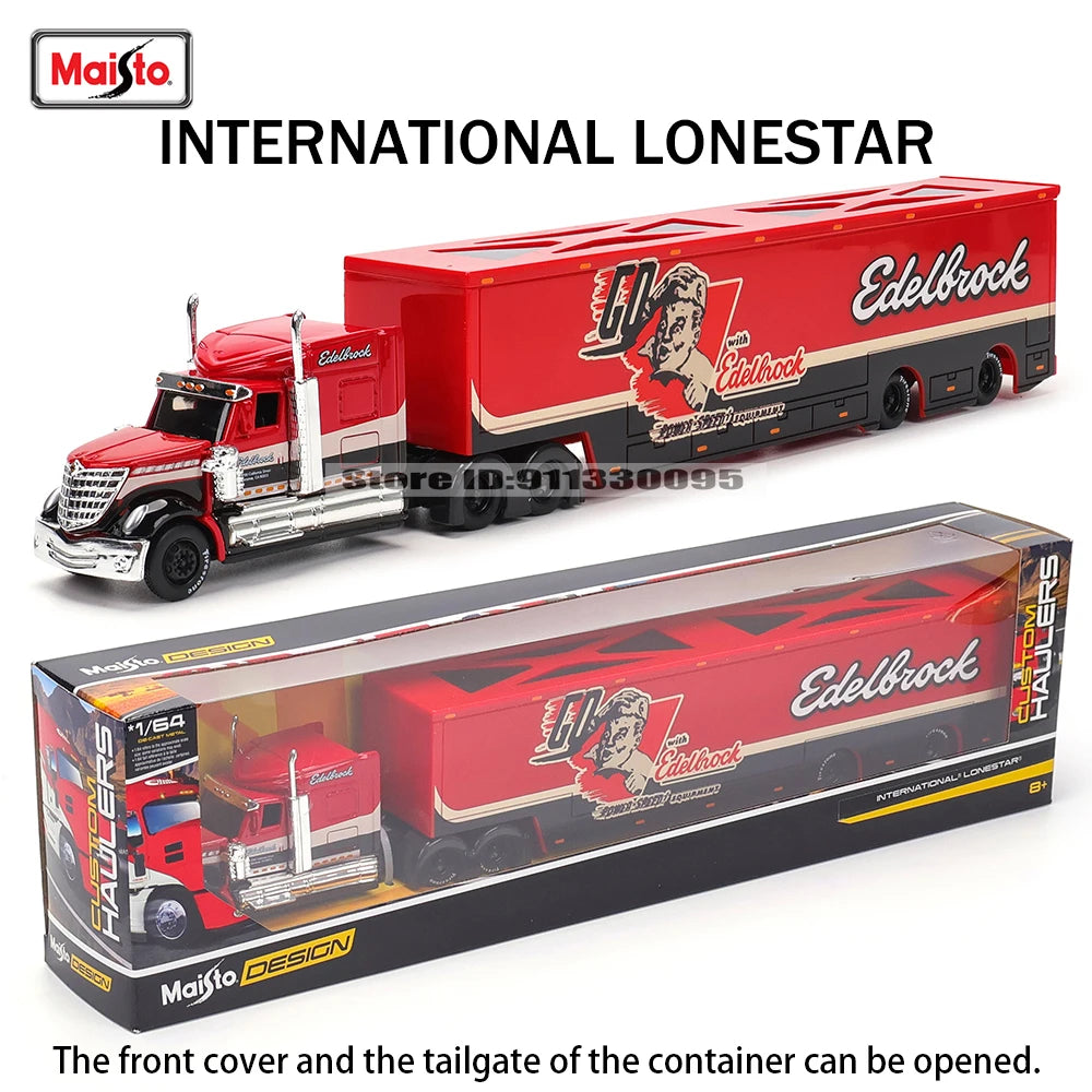 Maisto 1:64 MACK Anthem 2019 FORD LoneStar Transport Casting Manufacturing Trailer Model Simulation Model Alloy Car Collection