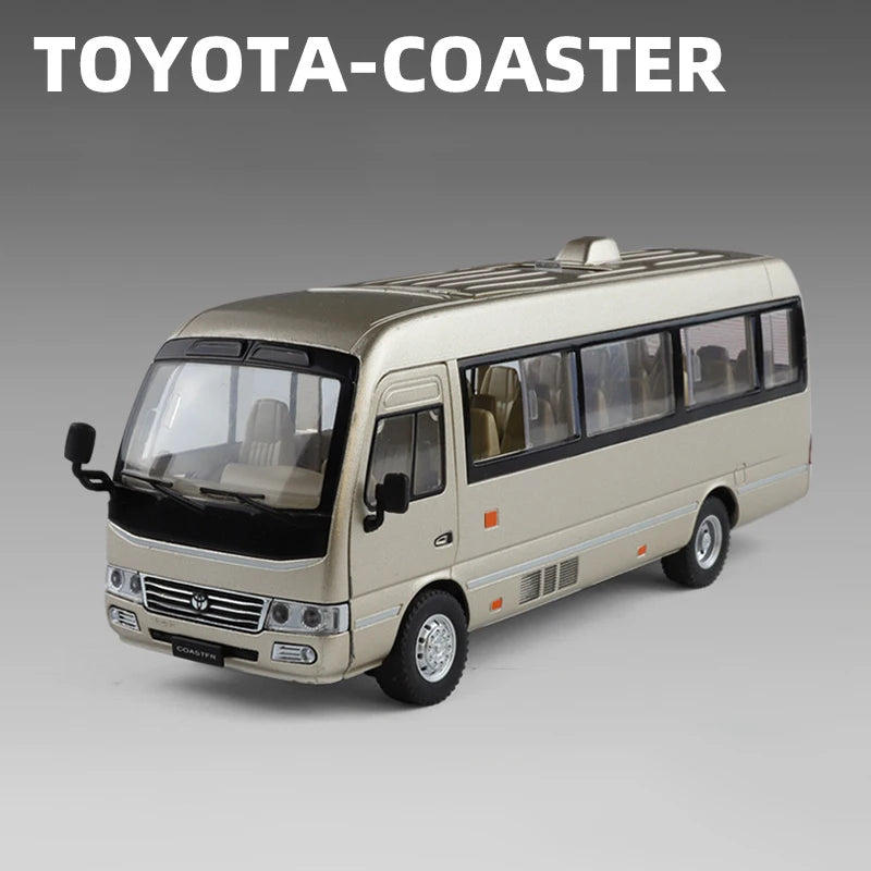 Toyota Coaster Mini Bus Diecast Model Vehicle - Sound & Light Efects