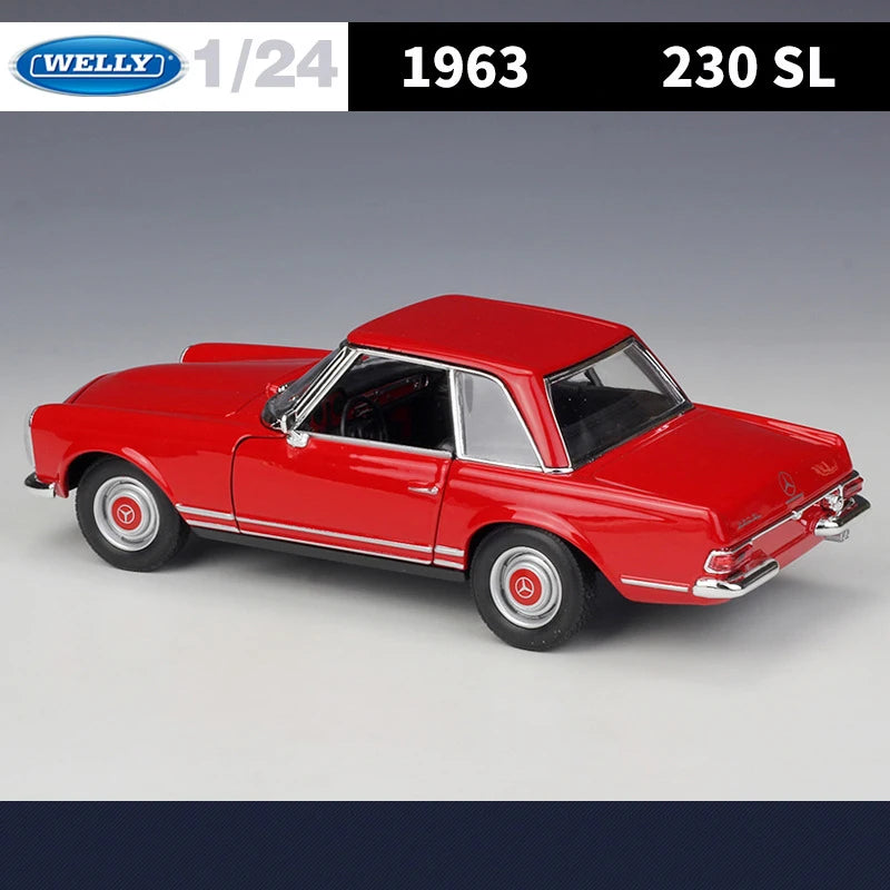 WELLY 1:24 Mercedes-Benz 230SL 1963 Alloy Car Model Diecasts & Toy Vehicles Collect Car Toy Boy Birthday Gifts