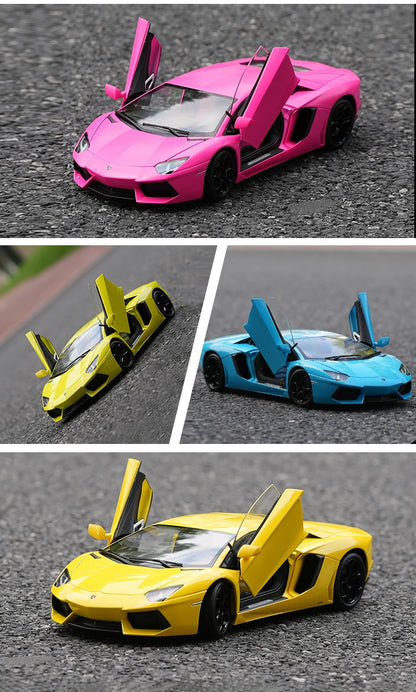 WELLY 1:24 Lamborghini Aventador LP700-4 Diecast Model Car – Alloy Metal Collectible