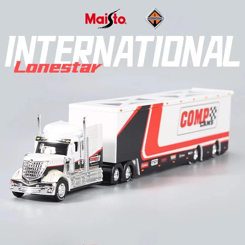 Maisto 1:64 MACK Anthem 2019 FORD LoneStar Transport Casting Manufacturing Trailer Model Simulation Model Alloy Car Collection