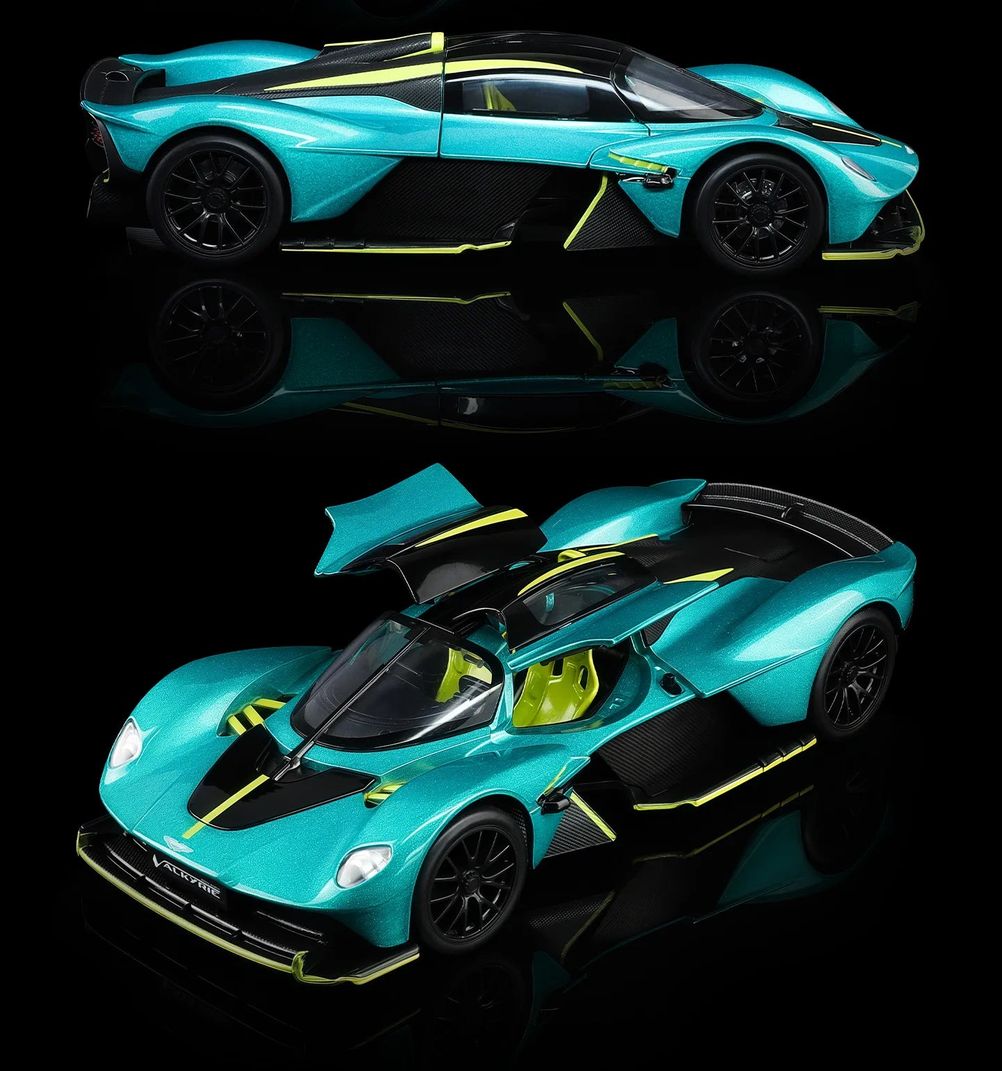Aston Martin Valkyrie Supercar Diecast Model – Sound, Light and Pull Back Collectible Edition