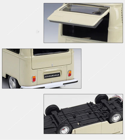 WELLY 1:24 Volkswagen VW T2 T1 Bus Alloy Diecast Vehicle Model