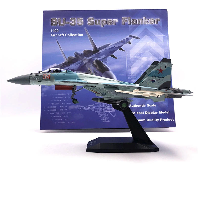 JASON TUTU 1/100 Scale Su35 Alloy Model Russian Fighter SU-35 Aircraft Model Plane Drop Shipping