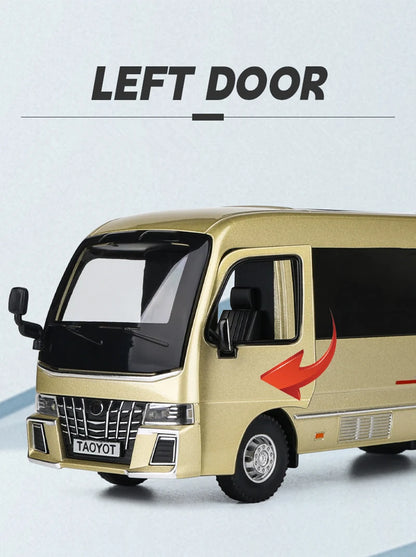 Coaster Mini Bus Diecast Model Vehicle - Sound & Light Effects Collection