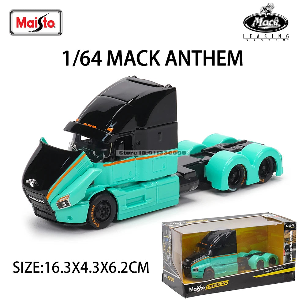Maisto 1:64 Mercedes-Benz MACK Anthem International Trailer model simulation car model alloy car toy male collection gift