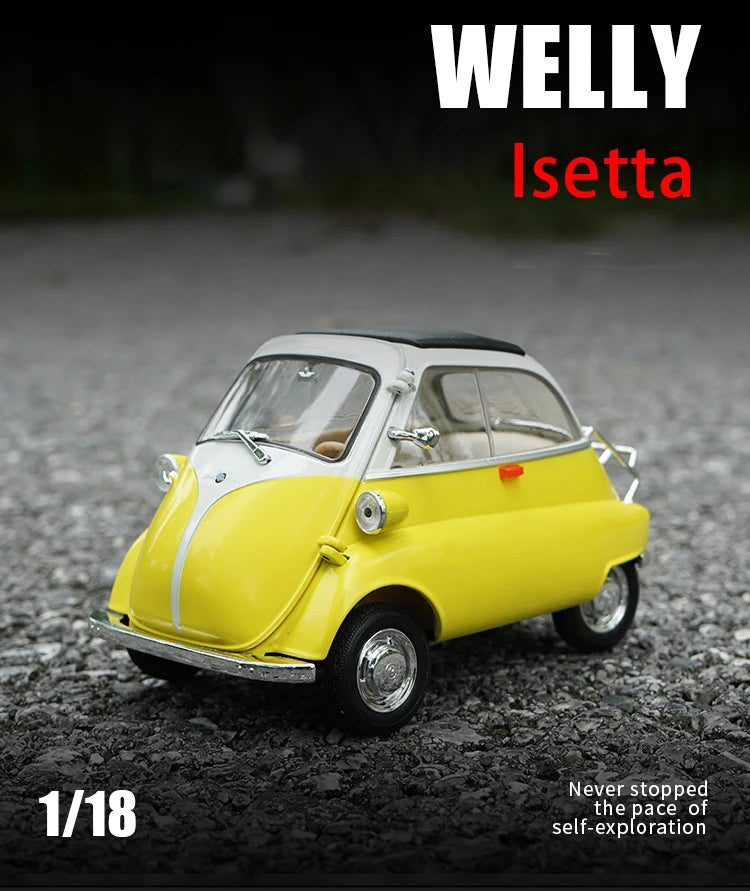 WELLY 1:18 BMW Isetta Alloy Car Diecasts & Toy Vehicles Car Model Miniature Scale Model Car For Children