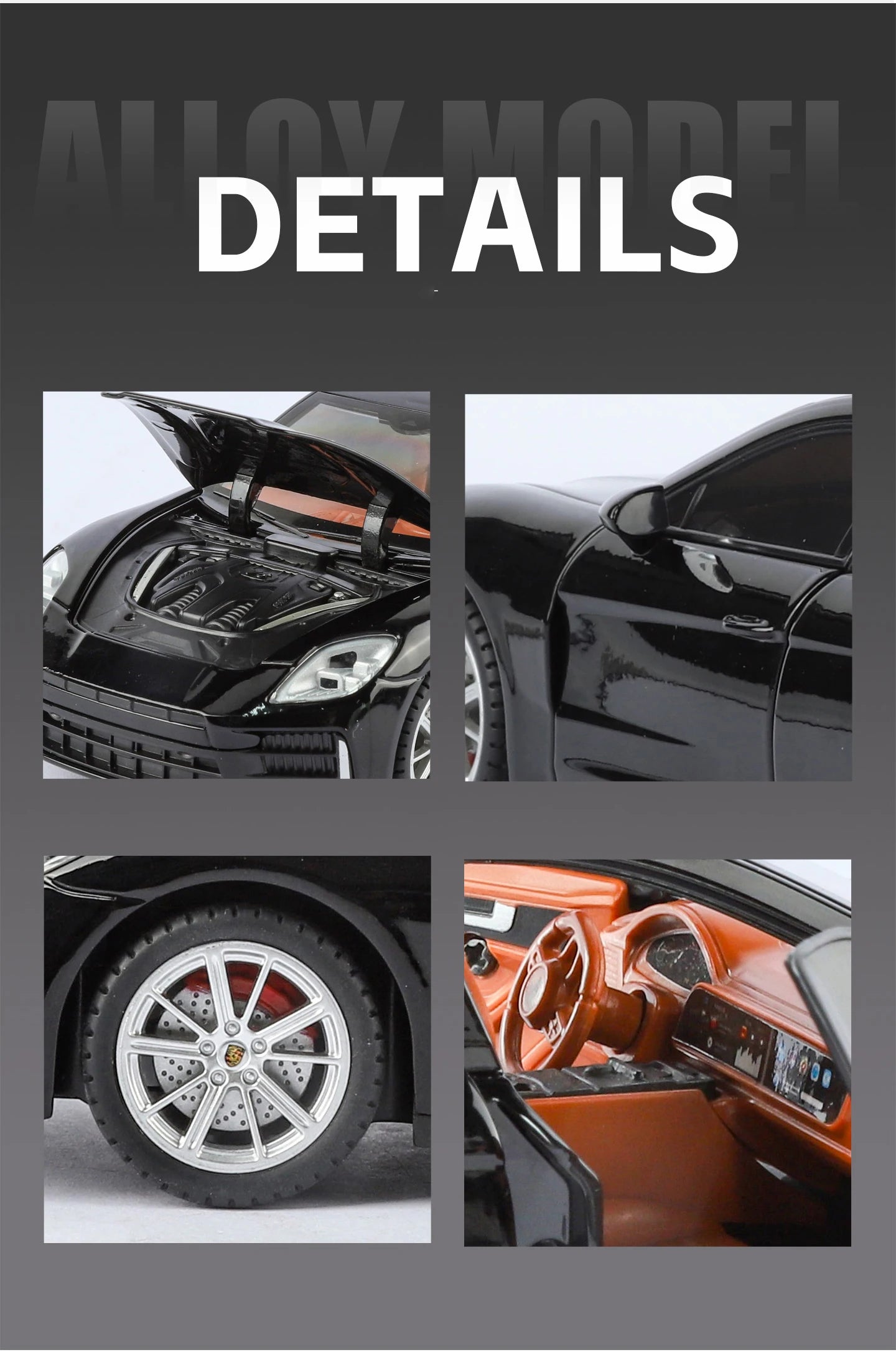 Porsche Panamera Diecast Alloy Model Car with Sound, Light &amp; Pull-Back Action