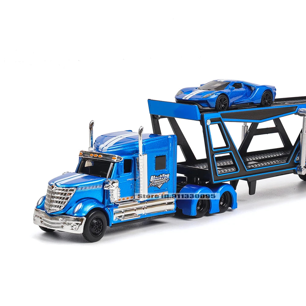 Maisto 1:64 MACK Anthem 2019 FORD LoneStar Transport Casting Manufacturing Trailer Model Simulation Model Alloy Car Collection
