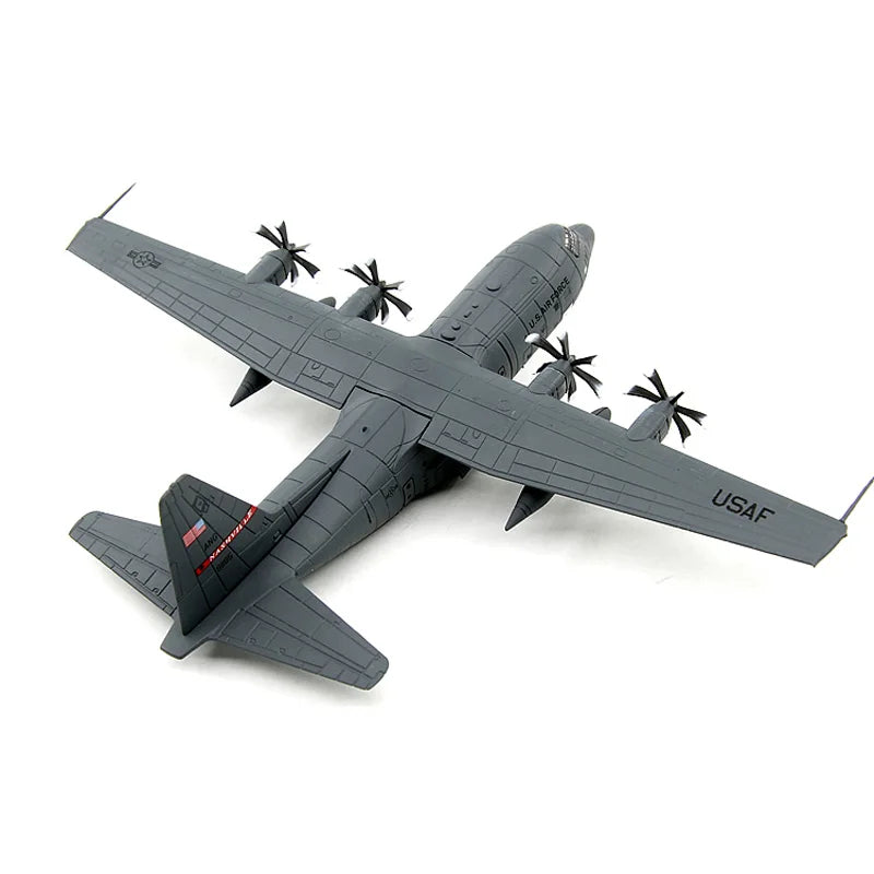 JASON TUTU 1:200 Diecast Airplane Model American AC-130 Attack Air Gunship Aircraft Model Alloy C-130 Hercules Transport Aircraf
