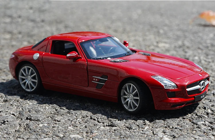 WELLY 1:24 Mercedes-Benz SLS AMG Alloy Car Model Diecasts & Toy Vehicles Collect Car Toy Boy Birthday gifts