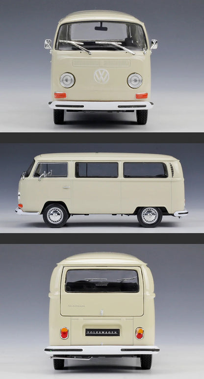 WELLY 1:24 Volkswagen VW T2 T1 Bus Alloy Diecast Vehicle Model