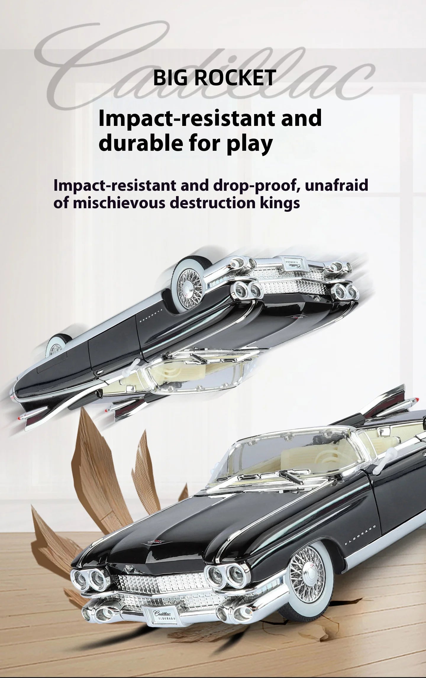 1:24 Retro Luxury Convertible Sports Car Diecast Model