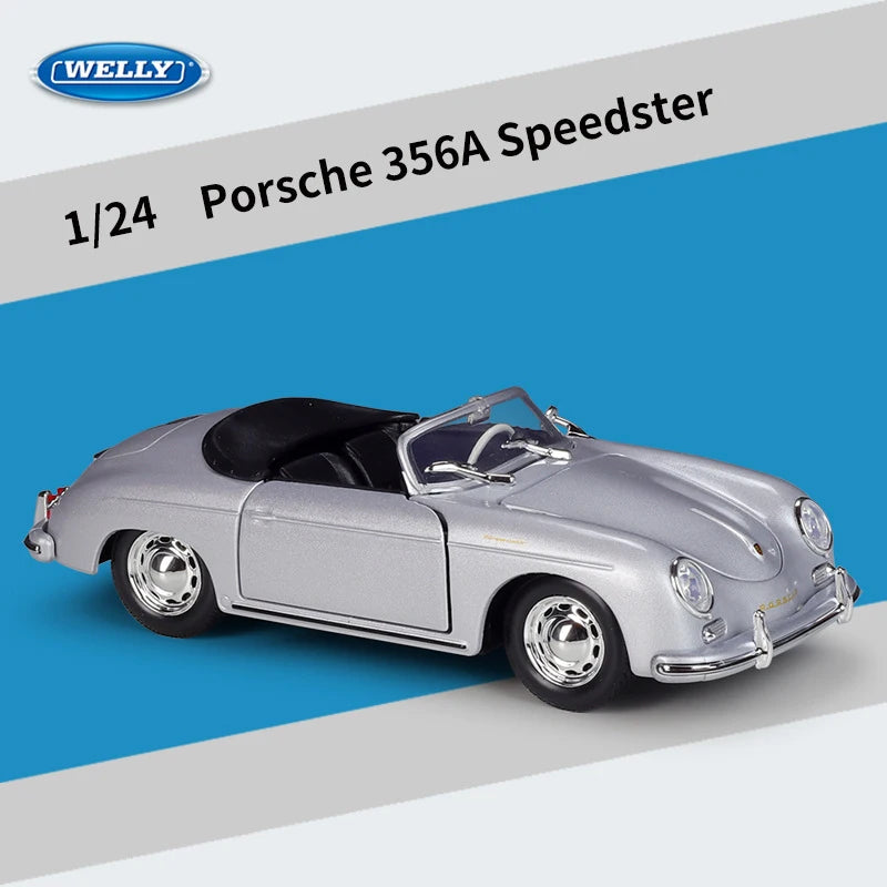 WELLY 1:24 Porsche 356A Speedster Alloy Car Model Diecasts & Toy Vehicles Collect Car Toy Boy Birthday gifts