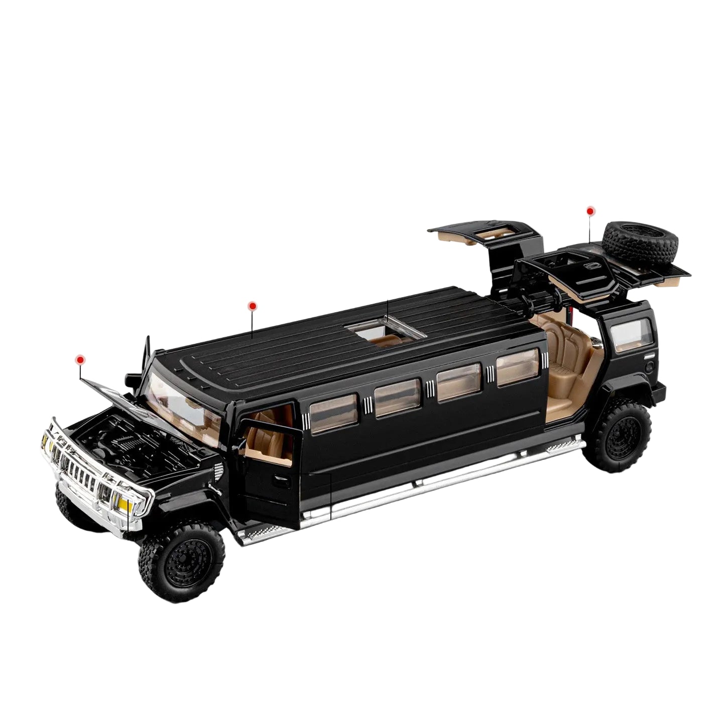 Hummer H2 Lengthen Limousine Metal Diecast Car Model
