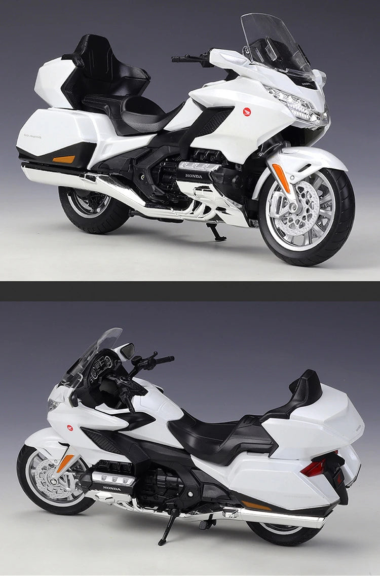 WELLY 1:12 Honda Gold Wing Die Cast Motorcycle Model Toy Vehicle Collection Autobike Shork-Absorber Off Road Autocycle Toys Car